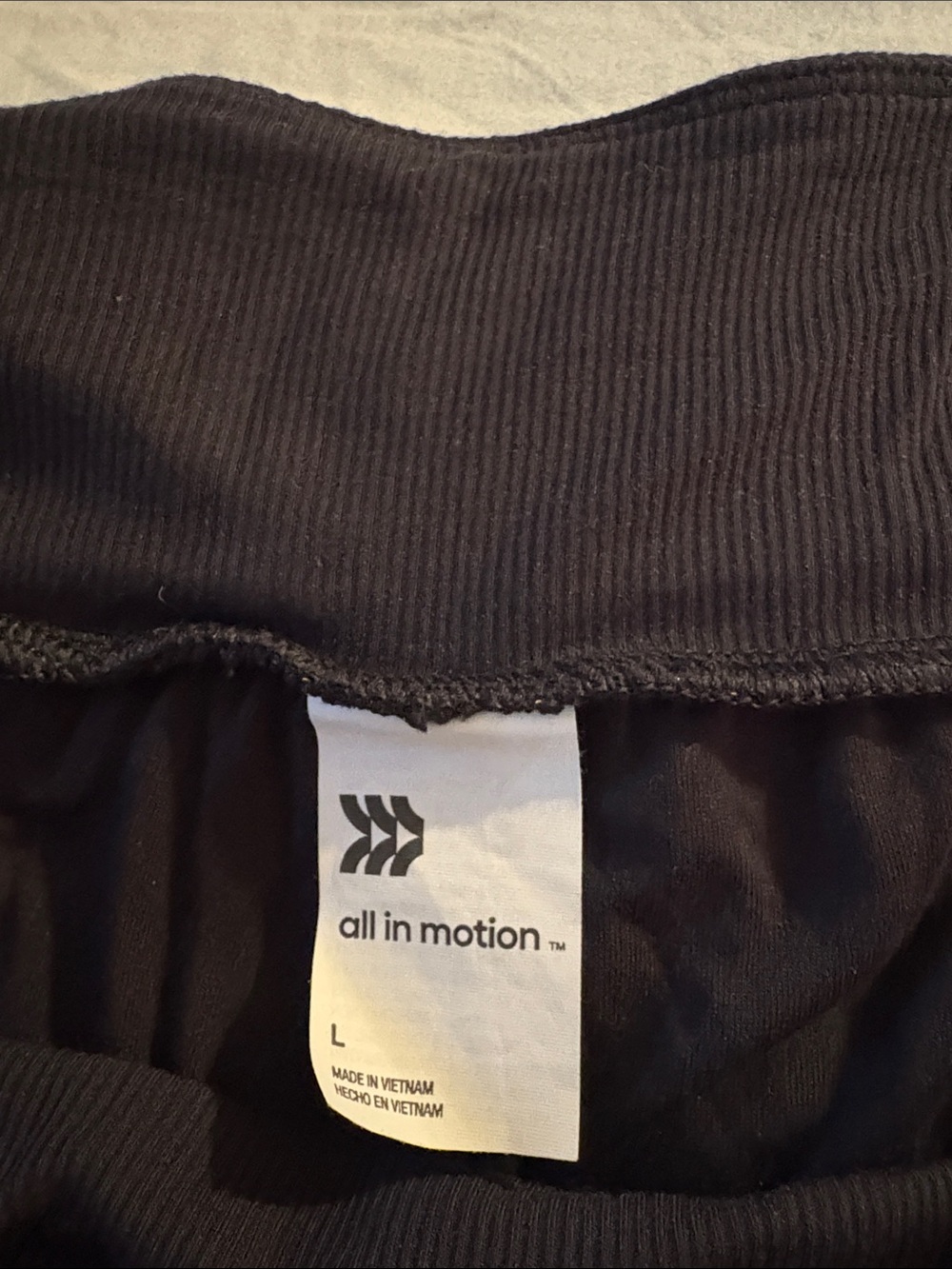 all in motion Black High-Waist Ribbed Active Bottoms